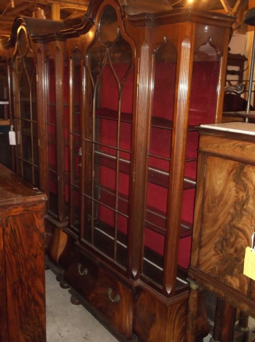 Pair of Mahogany Display Cabinets