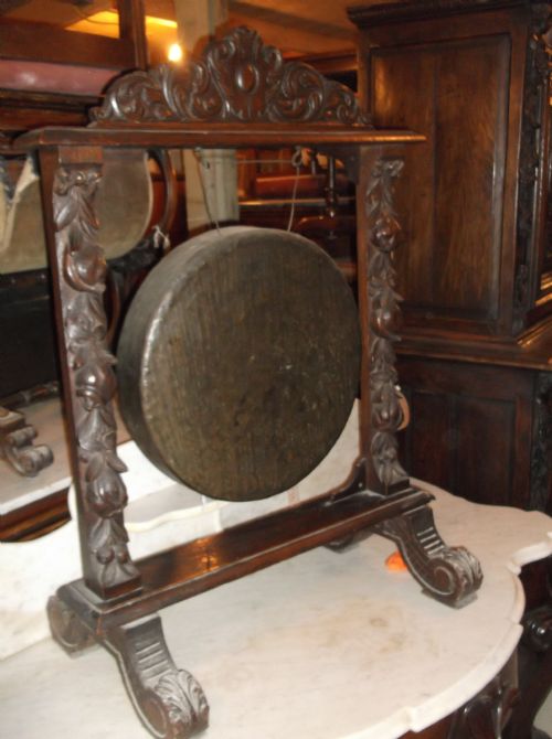Victorian Carved Oak Dinner Gong
