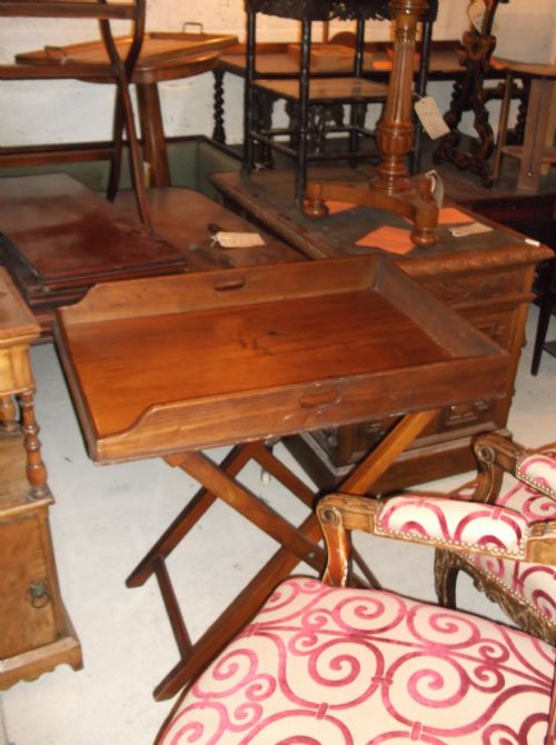 19th Century Mahogany Butlers Tray on Stand