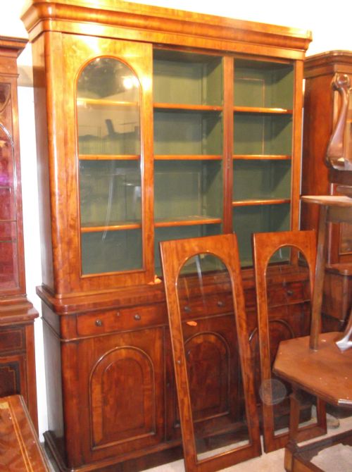 Victorian Mahogany Library Bookcase