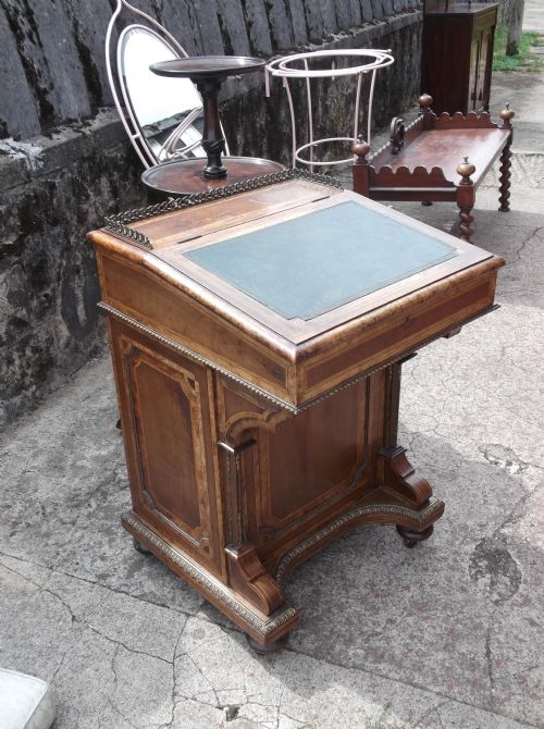 19th Century Walnut Davenport