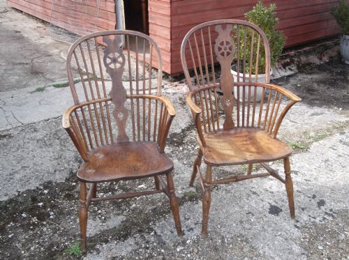 Pair of Windsor Armchairs
