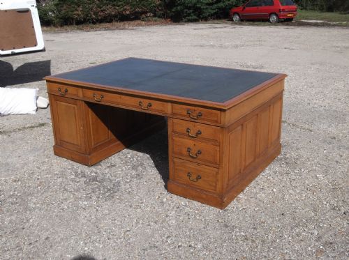 Large Oak Partners Writing Desk