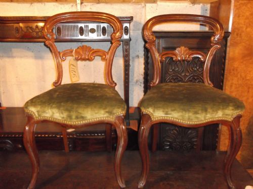 Pair of 19th Century Carved Rosewood Chairs