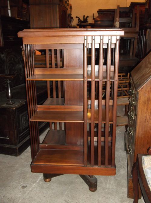 Edwardian 4 Tier Revolving Bookcase