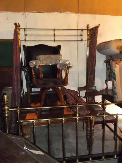 Victorian Brass Half Tester Bed