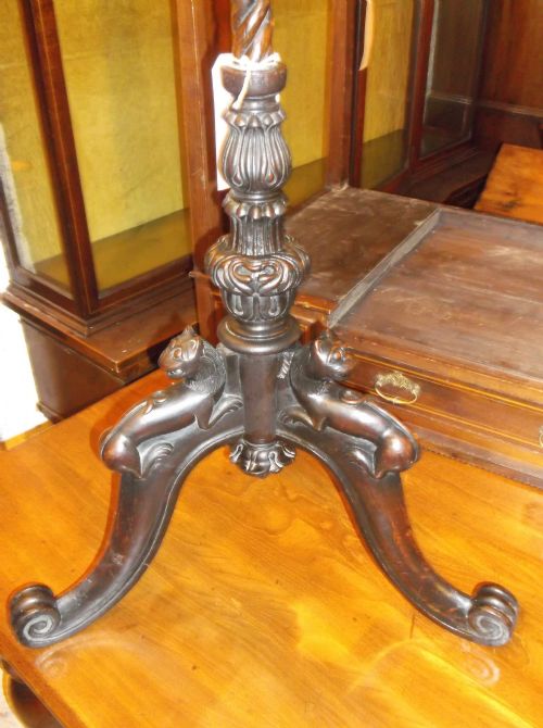Carved Hardwood Anglo-indian Stand