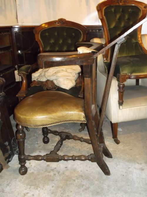 Oak Reading/library Chair with Adjustable Slope