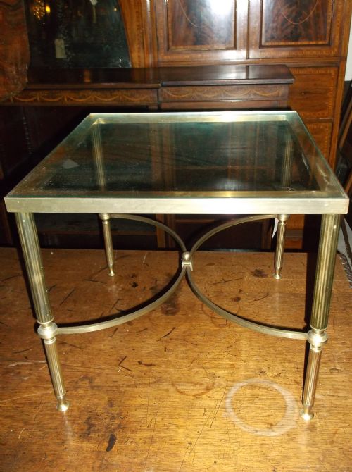 Brass and Glass Occasional Table