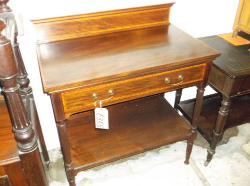 Edwardian Inlaid Mahogany 2-Tier Side Table