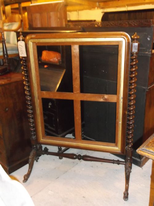 Large 19th Century Rosewood Frame Screen