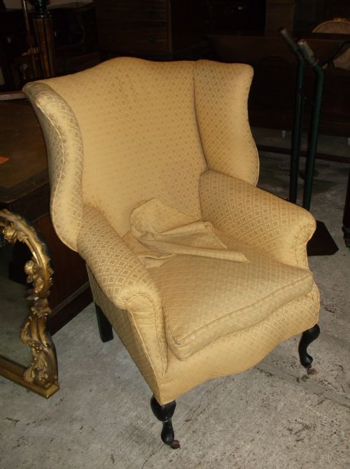 Wing Back Upholstered Armchair