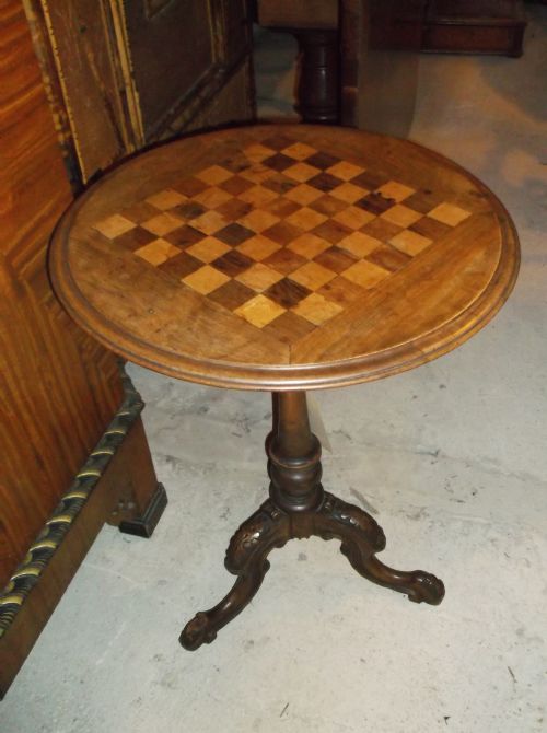 Victorian Chess Top Occasional Table
