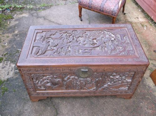 Well Carved Camphorwood Lined Chest