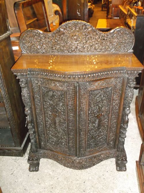 Small Anglo Indian 2 Door Side Cabinet