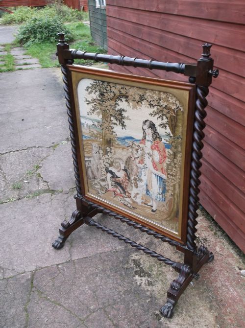 Mid 19th Century Rosewood Firescreen