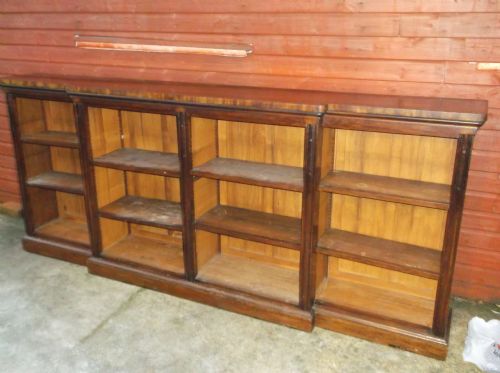 Mid-19th Century Mahogany Open Front Bookcase