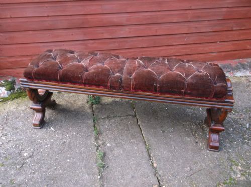 Victorian Club Seat Bench/window Stool