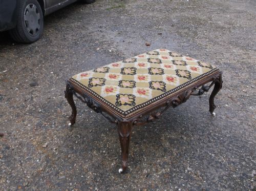 Large 19th Century Carved Rosewood Centre Stool.