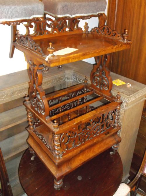 Victorian Walnut Canterbury