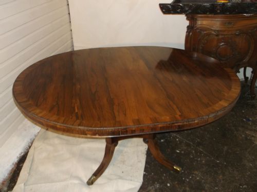 19th Century Rosewood Pedestal Dining Table