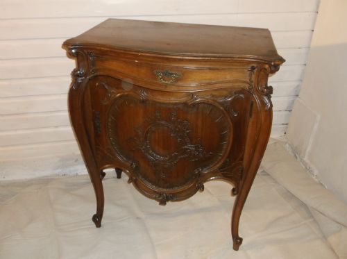 Carved Walnut Side/hall Cabinet.