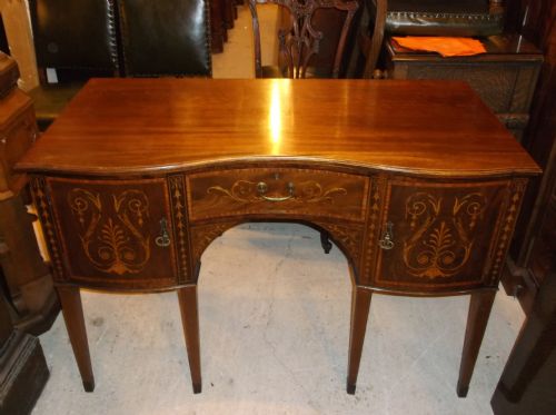 Edwardian Inlaid Mahogany Writing/dressing/side Table