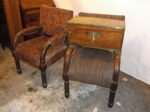 Pair of Large 19th Century Desk/hall/library Open Armchairs