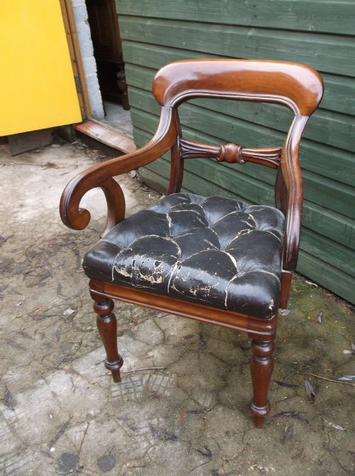 Victorian Mahogany Desk Armchair