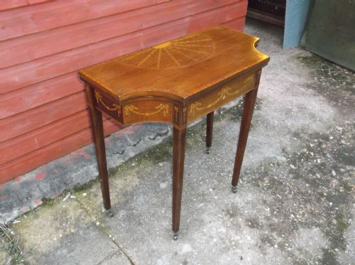 Edwardian Inlaid Mahogany Games Table.