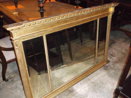 Late 19th Century Gilt Frame Overmantel Mirror