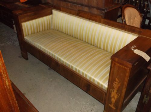 Danish Inlaid Mahogany Seat