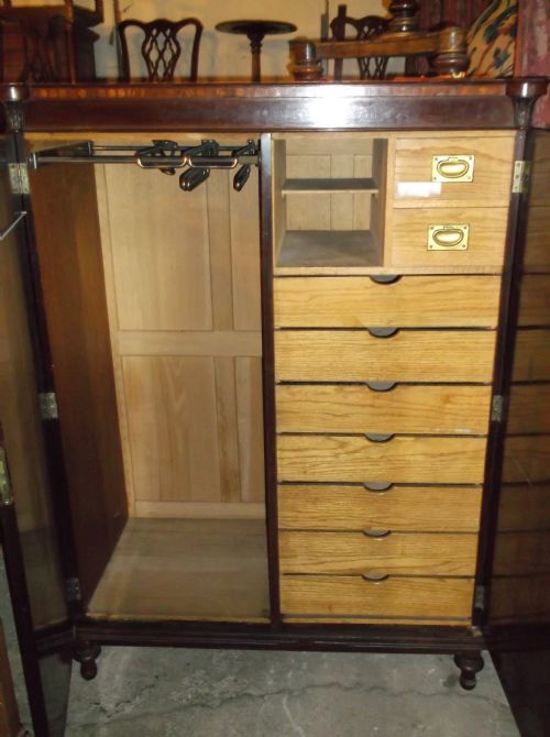 Early 20th Century Fitted Gents Wardrobe