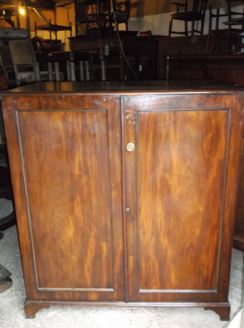 19th Century Mahogany Gents Wardrobe