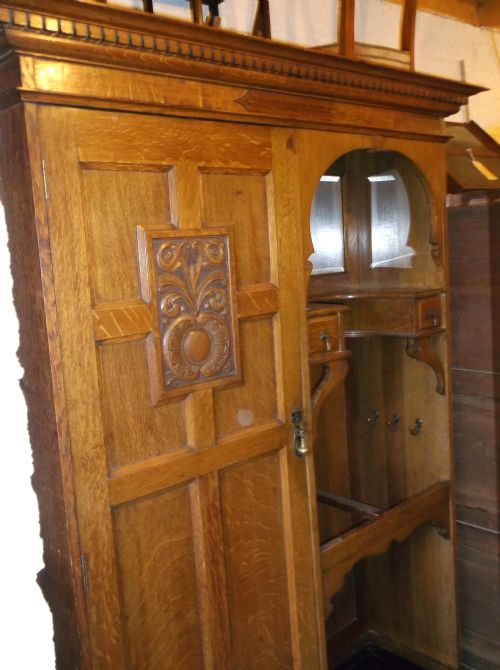 Good Oak Combined Hall Wardrobe