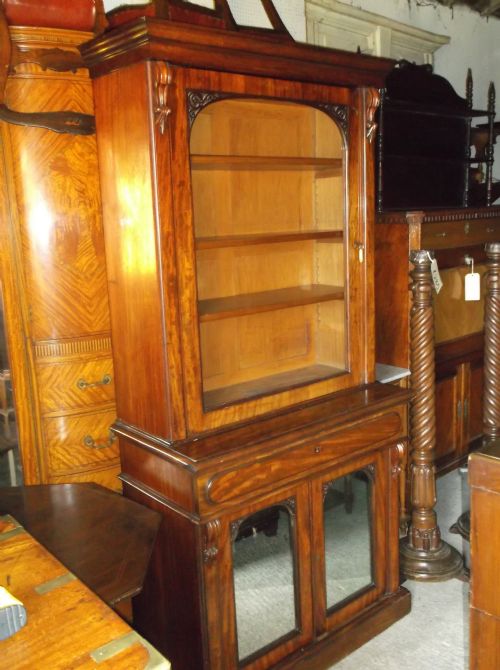 19th Century Mahogany Bookcase Cabinet