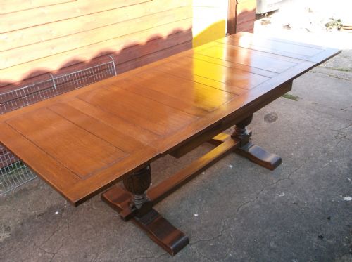 Good Solid Oak Draw Leaf Dining Table
