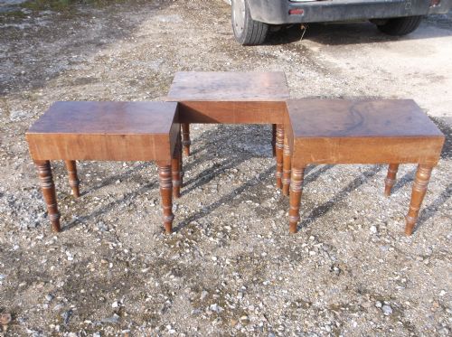 Pair[3] of Mahogany Bedside [Bidet] Tables.