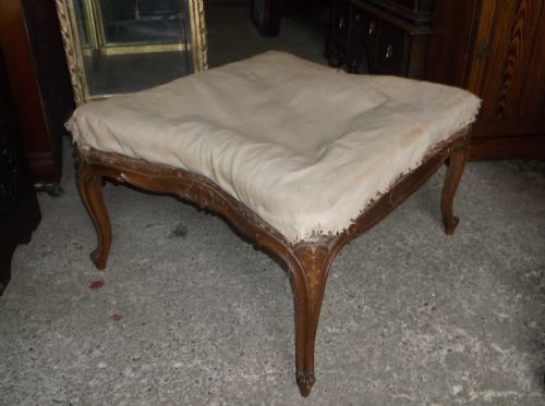 Carved Walnut Centre/sofa Stool Table
