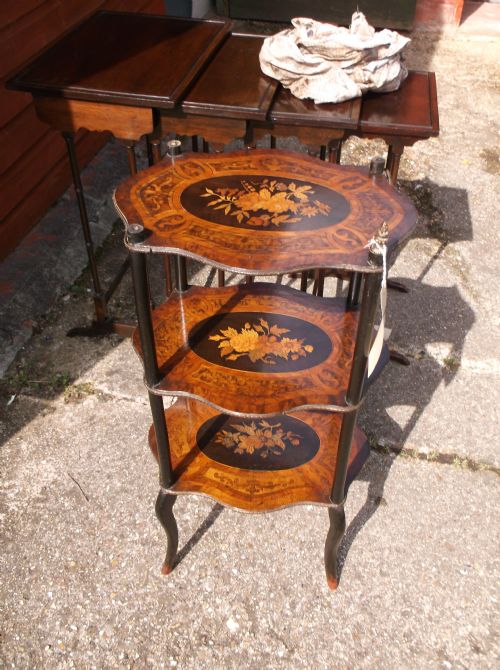 3 Tier Inlaid Etagere