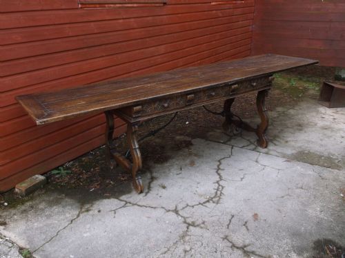 Solid Oak Refectory Side/dining/hall Table