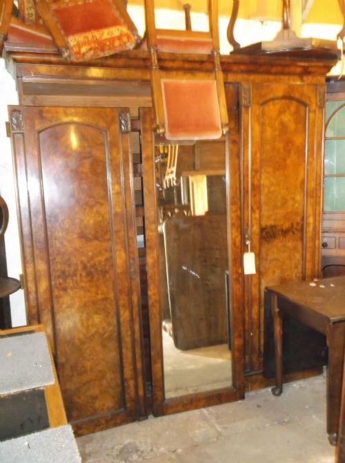 Victorian Walnut 3 Door Wardrobe