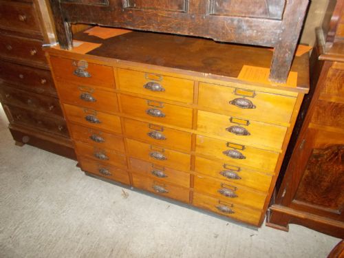 Bank of 18 Drawers