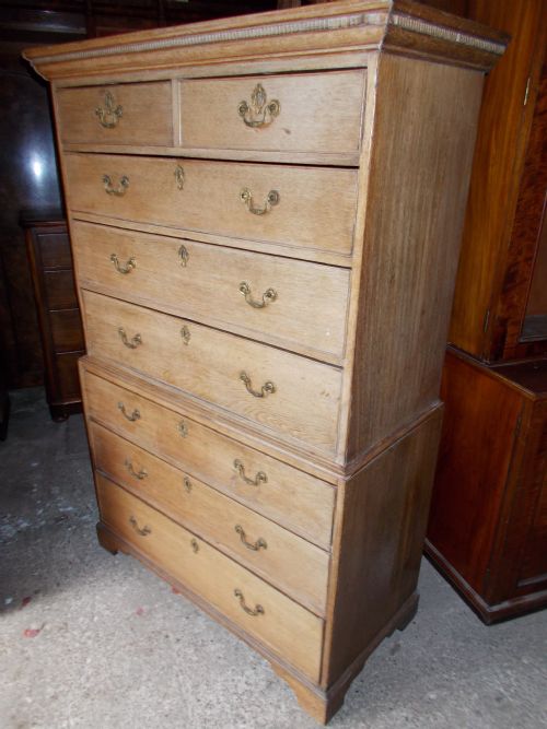Georgian Oak Chest on Chest