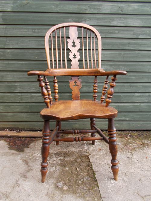 19th Century Windsor High Back Armchair