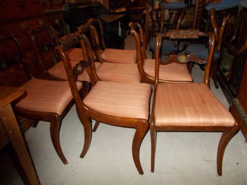 Set of 8 Pollard Oak Regency Dining Chairs