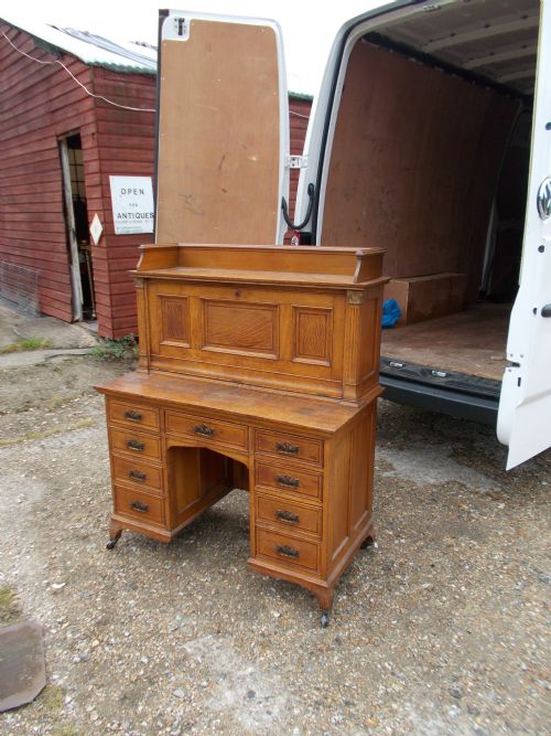 Interesting Early 20th Century Oak Writing Desk
