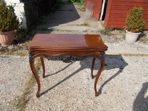 Late 19th Century Rosewood Card Table