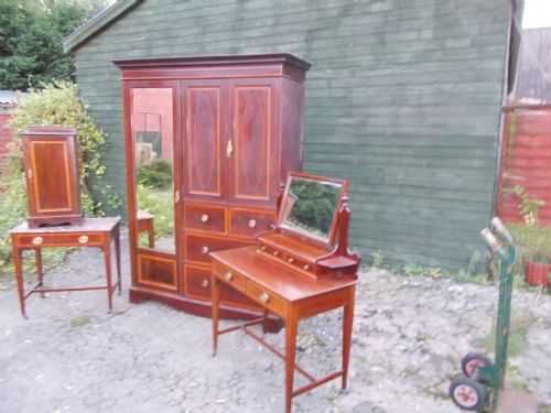 Edwardian Inlaid Bedroom Suite by Shoolbred & Co.