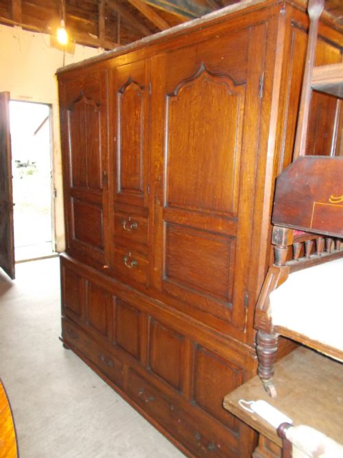 Early 19th Century Panelled Oak Cupboard.